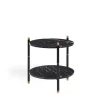 Tavolino Riviera rotondo in marmo nero Marquina