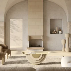 Tavolino Romano Lecce in pietra calcarea di Apospersano
