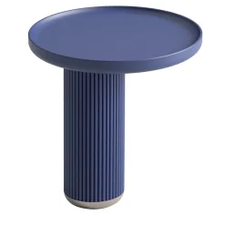 Tavolino rotondo blu