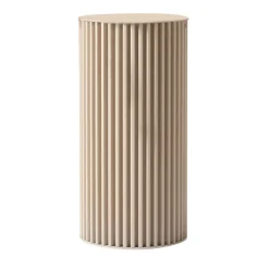 Tavolino Rotondo In Alluminio Corkcrete Beige