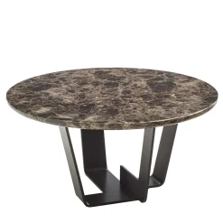 Tavolino rotondo Kohi Emperador Dark di Terry Dwan