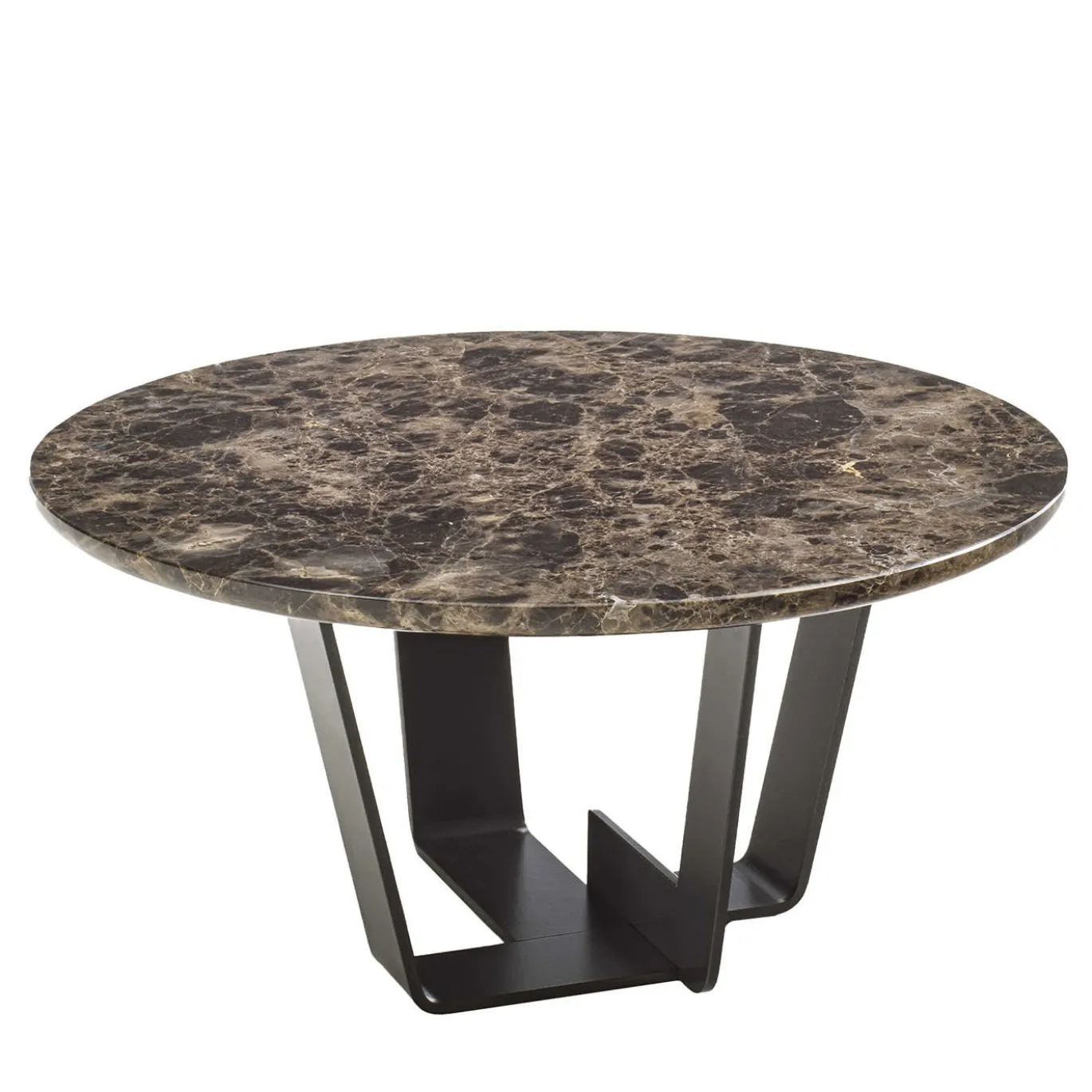 Tavolino rotondo Kohi Emperador Dark di Terry Dwan