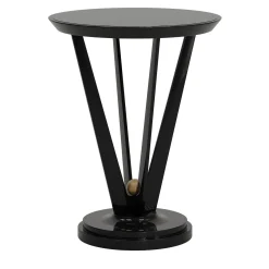 Tavolino rotondo nero dalla Collezione Studio Privè #3
