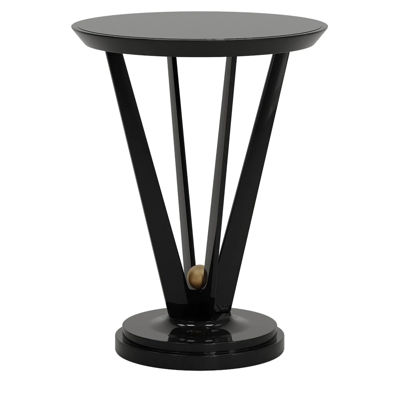 Tavolino rotondo nero dalla Collezione Studio Privè #3