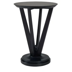 Tavolino rotondo nero della Collezione Studio Privè #1