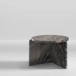 Tavolino rotondo Origin in marmo Arabescato Orobico di Artefatto Design Studio