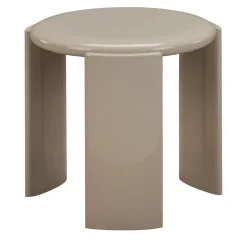 Tavolino rotondo Orion 753 in legno bianco lucido