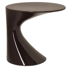 Tavolino Rotondo Tod Espresso Lucido di Todd Bracher