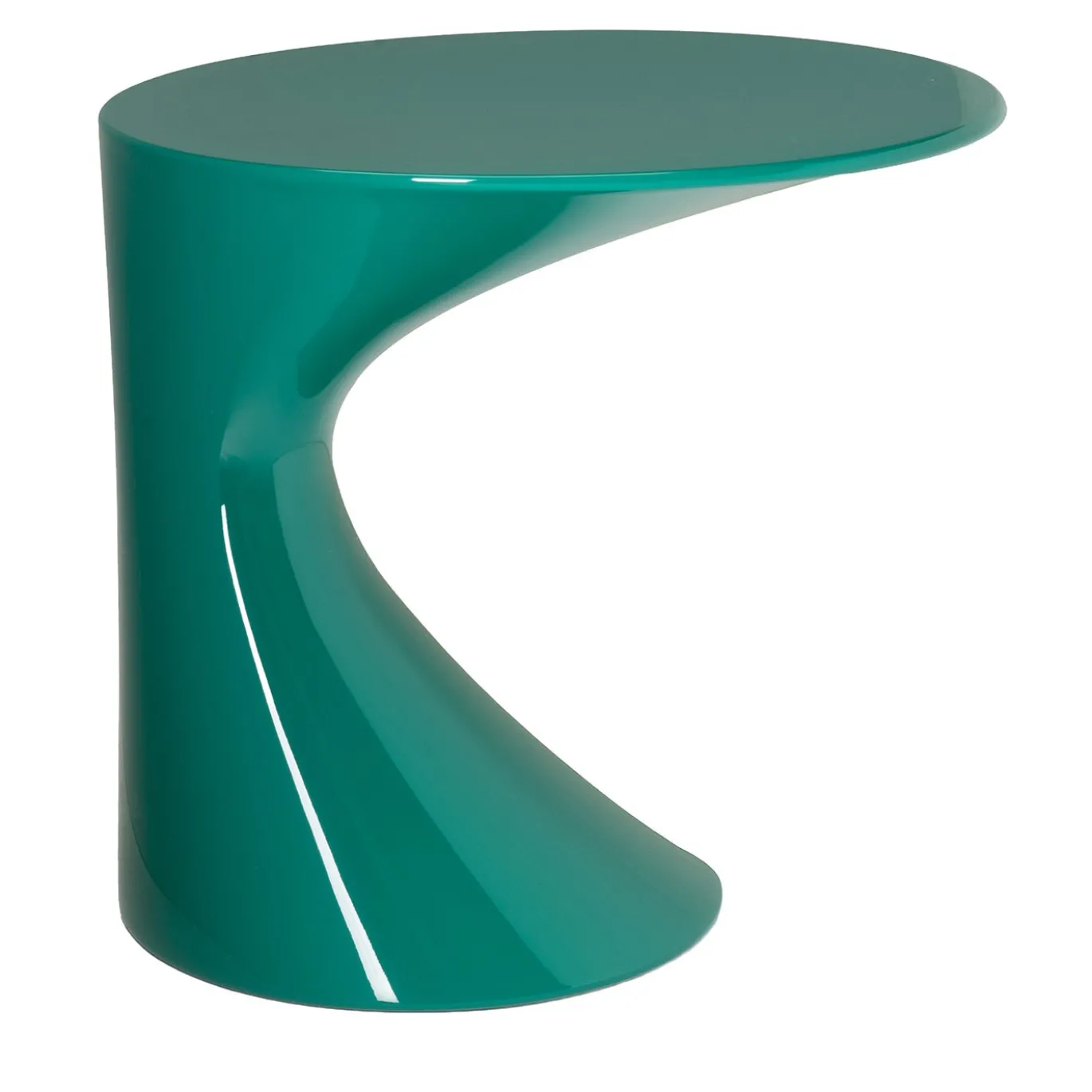 Tavolino Rotondo Tod Verde lucido di Todd Bracher