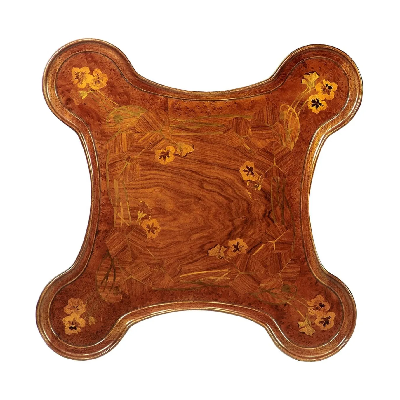 Tavolino sagomato in stile Art Nouveau francese di Louis Majorelle