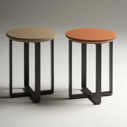 Tavolino Scricciolo con piano rotondo in legno