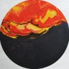 Tavolino scultoreo in resina Lava