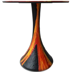 Tavolino scultoreo in resina Lava
