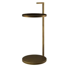 Tavolino Secondopiano in ottone con luce LED