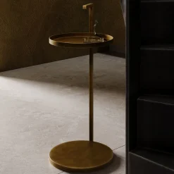 Tavolino Secondopiano in ottone con luce LED