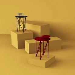 Tavolino Segmenti rosso rubino