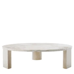 Tavolino Serele Ostuni Grande in Marmo Bianco di Studiopepe