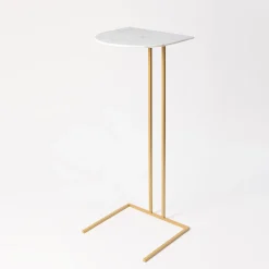 Tavolino Shedir Astrid in marmo bianco