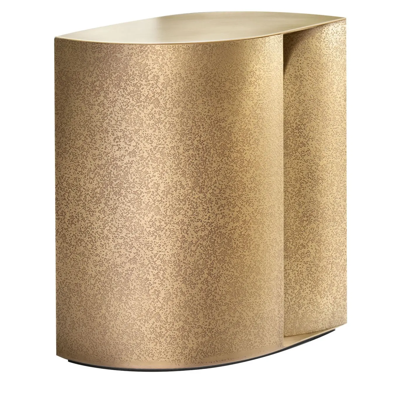 Tavolino Sinestesia in ottone DeErosion 60 di TIPSTUDIO