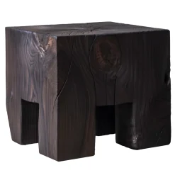 Tavolino Skelly Cube con finitura color carbone