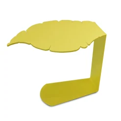 Tavolino Small Leaf in Metallo Laccato Giallo