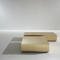 Tavolino ST 32 in Ottone Satinato Oro