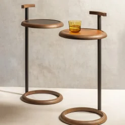 Tavolino Toiles de Noyer in noce color Cognac