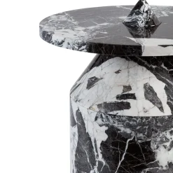 Tavolino Totem Nero Antico vy Karen Chekerdjian