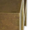 Tavolino Zago in Legno e Bronzo Brunito