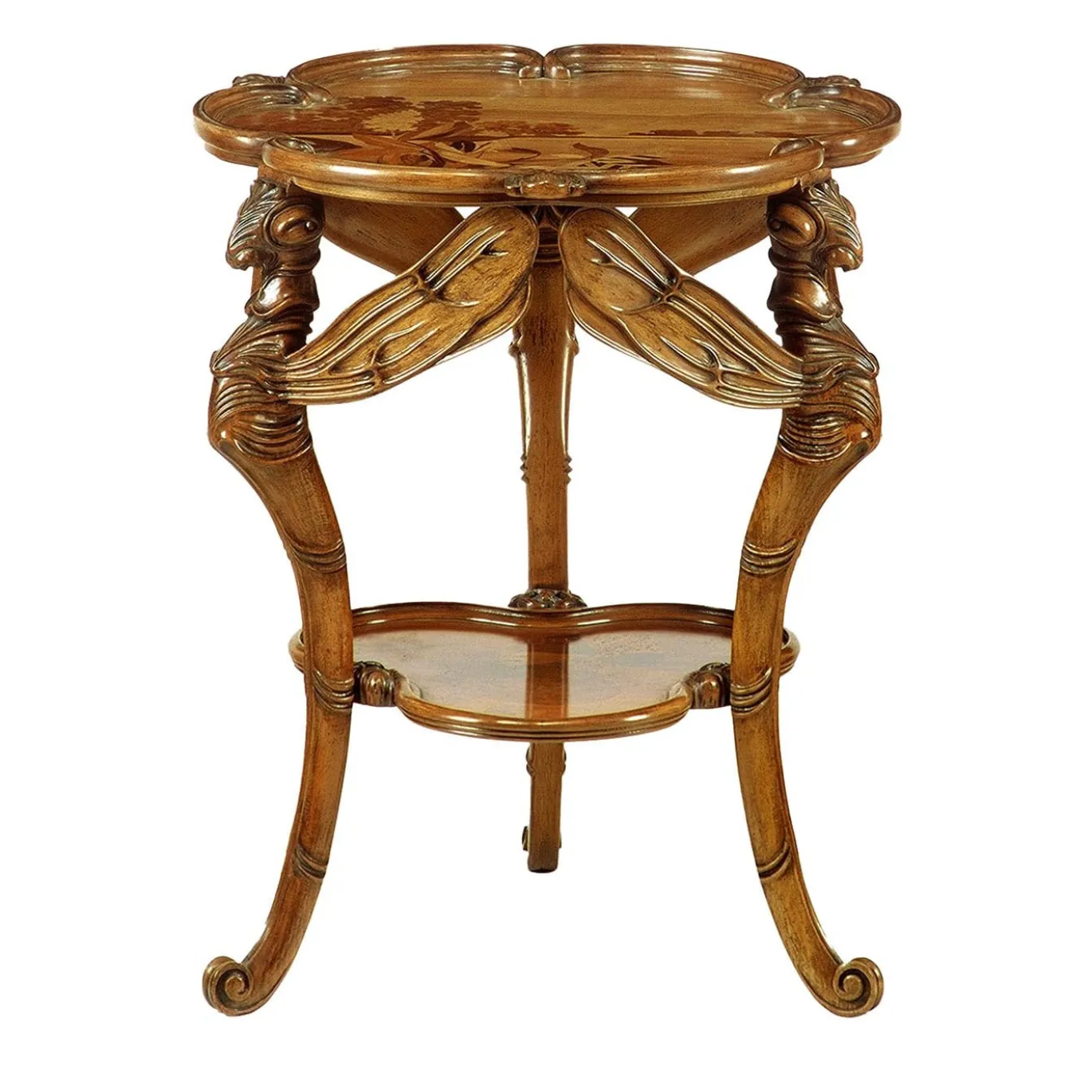 Tavolino zoomorfo in stile Art Nouveau francese di Emile Gallè