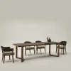 Tavolo Akira in pelle e noce