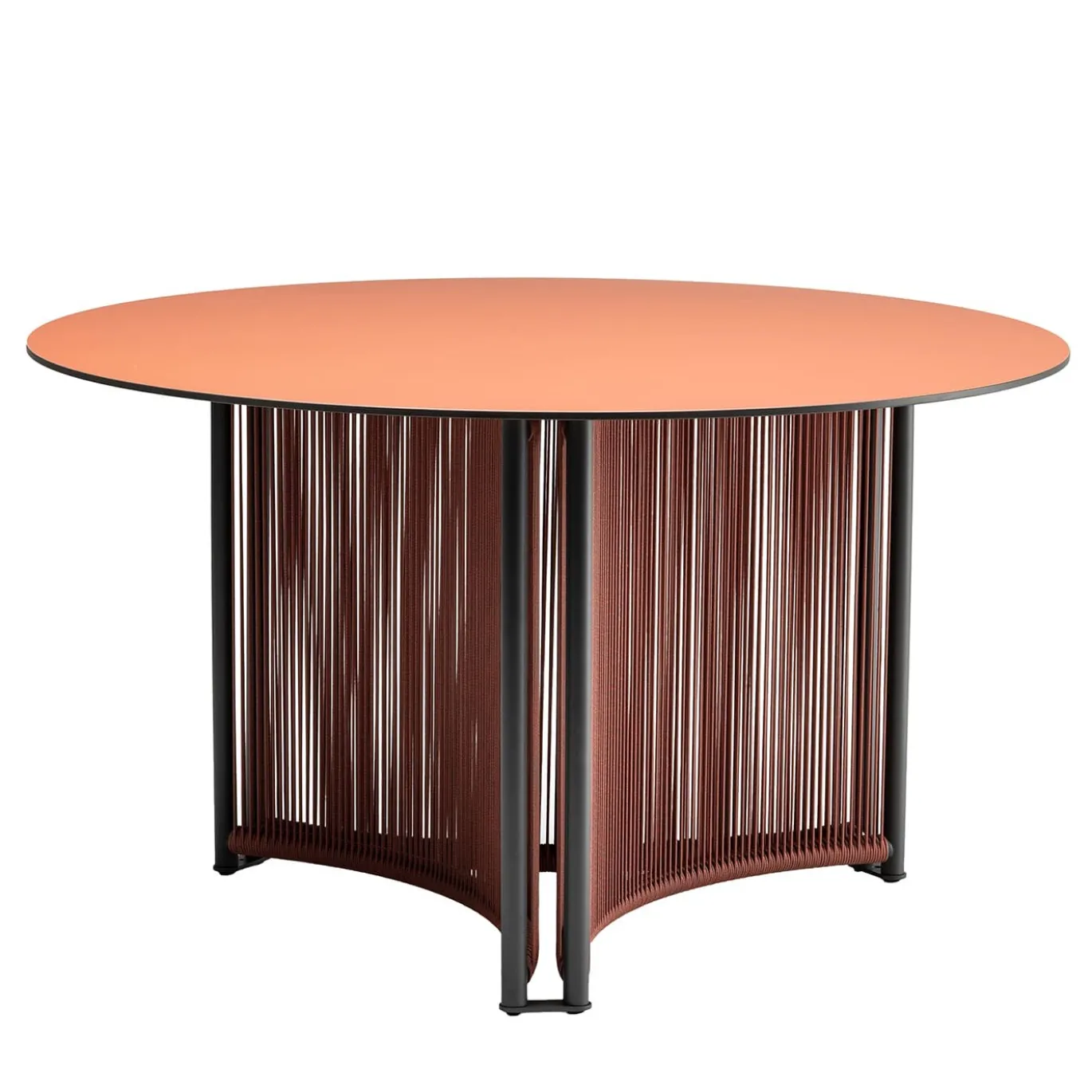 Tavolo Altana T-RO Round Brick-Red di Antonio De Marco
