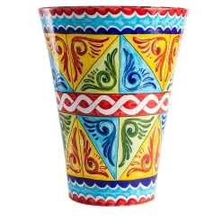 Tavolo alto con Decoro Fantasia Multicolore in ceramica