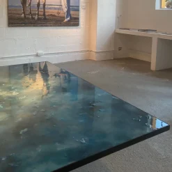 Tavolo asimmetrico Blue design di Colé Italia, Giannoni&Santoni