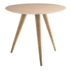 Tavolo Bistro Cupertino Tea con gambe in raffia sand della Collezione Riviera