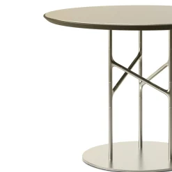 Tavolo Bistro Rotondo Alexander con Top in fenix Oro di Marco Piva