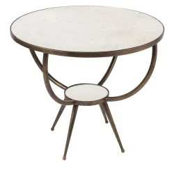 Tavolo Bistrò Ovale in Ottone Retrò