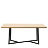 Tavolo Carol con Base in Ferro e Top in Legno