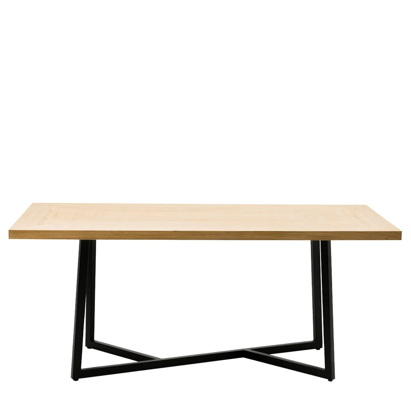 Tavolo Carol con Base in Ferro e Top in Legno