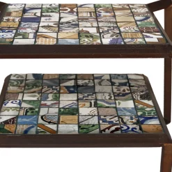 Tavolo con piastrelle a mosaico Spider