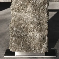 Tavolo consolle Strata in alabastro grigio