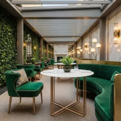 Tavolo da bistrot Intersectio bianco e champagne