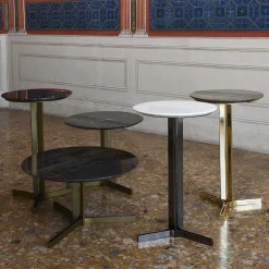 Tavolo da cocktail Ceo con piano in marmo Imperiale Moresco