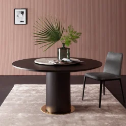 Tavolo da pranzo Circle con Lazy Susan di Gianluigi Landoni