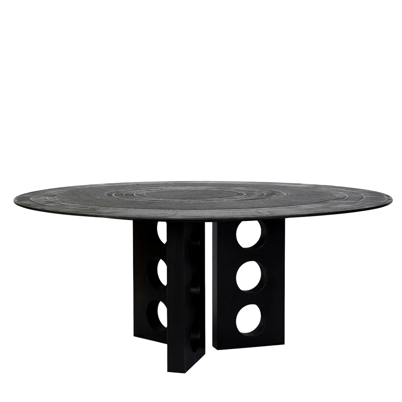 Tavolo da pranzo circolare total black