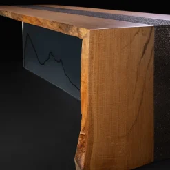 Tavolo da pranzo Columna in legno di rovere