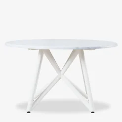 Tavolo da pranzo da esterno in marmo bianco Uni 130