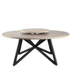 Tavolo da pranzo esterno in pietra travertino beige Hermu 180