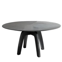 Tavolo da Pranzo Feel Rotondo in Legno Tinto Nero