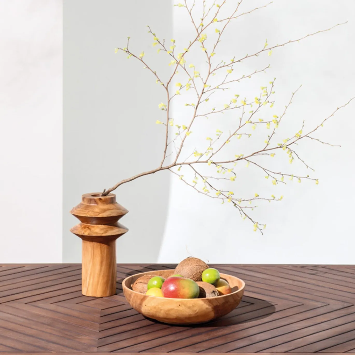 Tavolo da pranzo grande per esterni Lignes in legno
